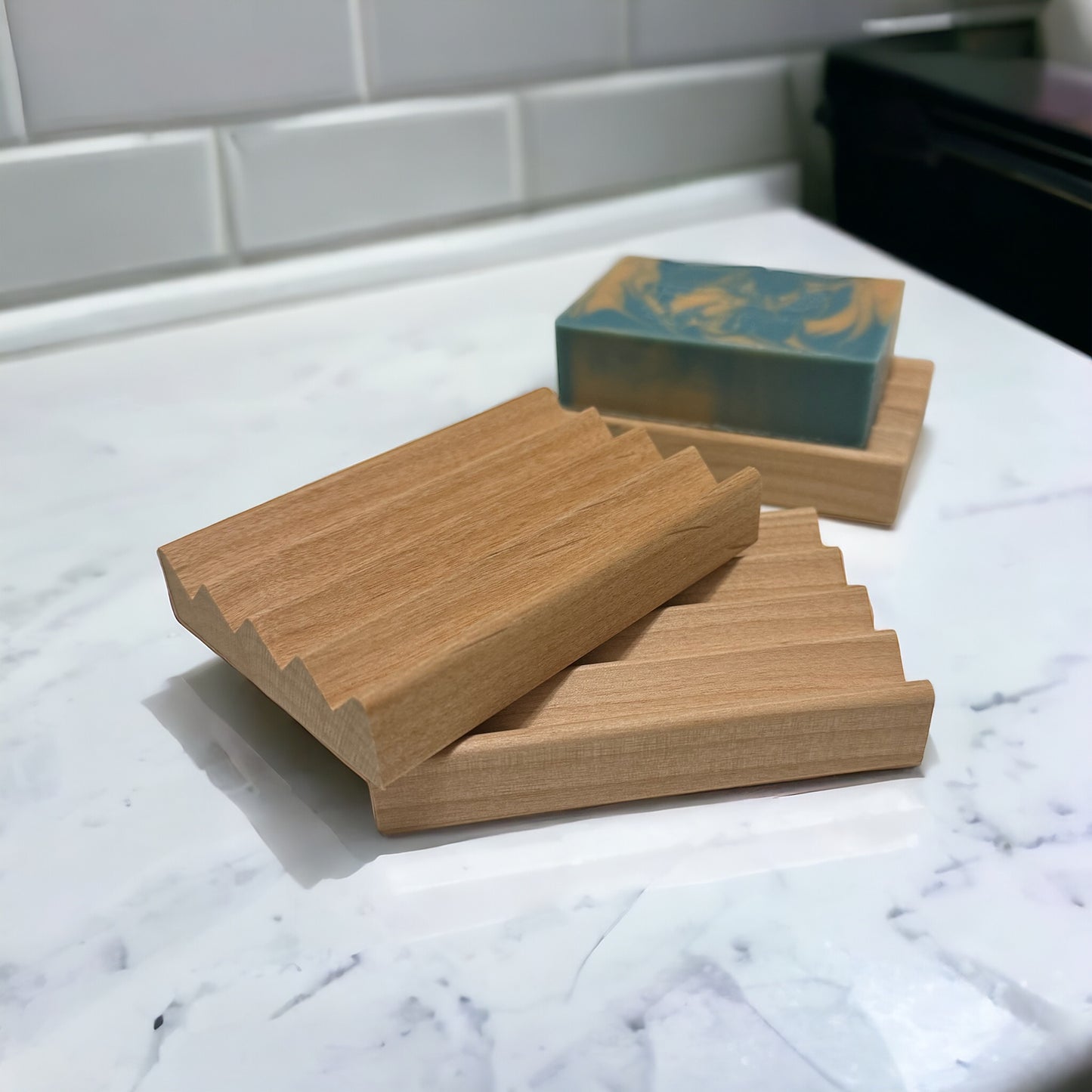 Natural Alder Wood Soap Dish