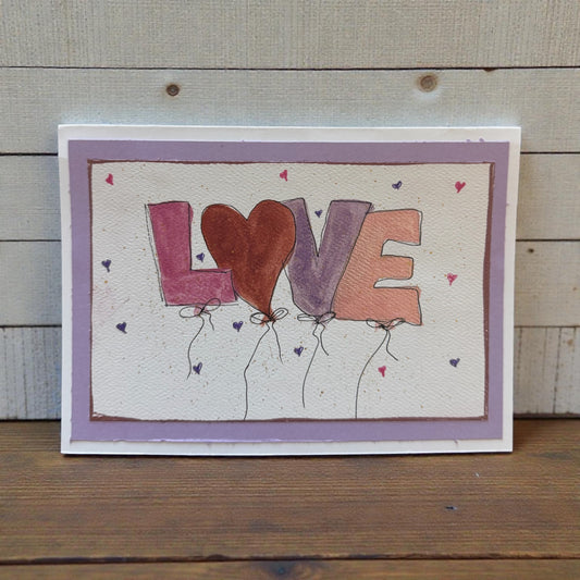 Handmade Balloon Love Card
