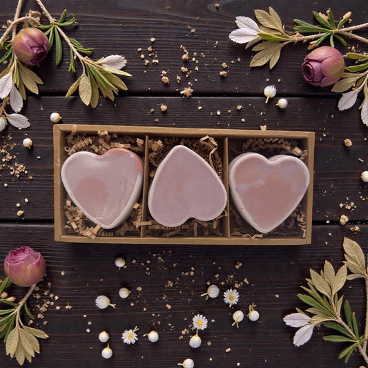 A Trio of Lavender Hearts